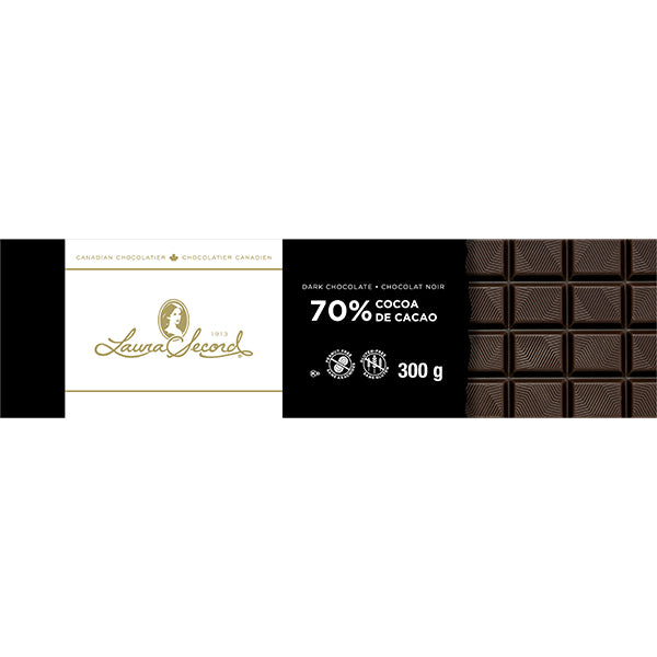 Laura Secord - 70% Dark Cacao Chocolate Bar 12x300 GR