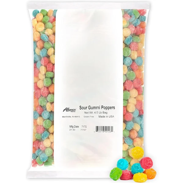 Albanese - Sour Gummi Poppers 4x5 LB