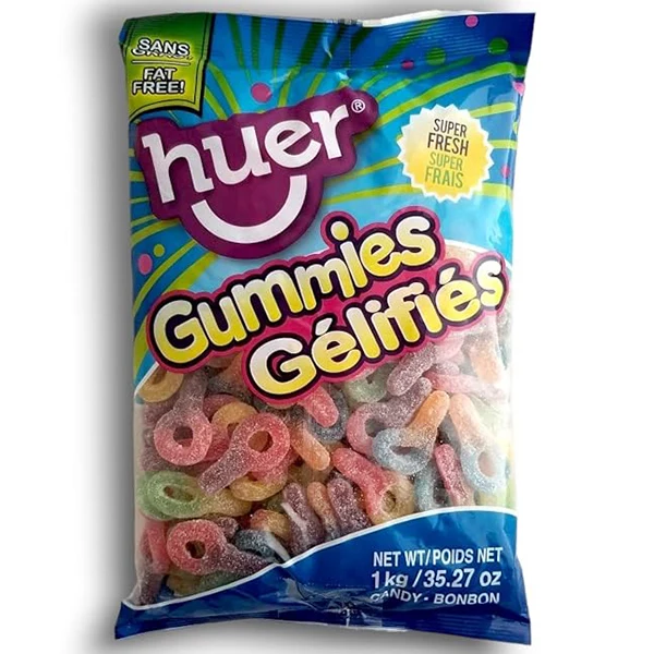 Huer - Gummy Sour Suckers 8x1 KG