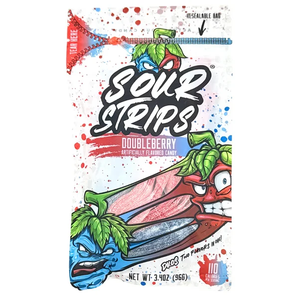 Sour Strips - Double Berry 12x96 GR