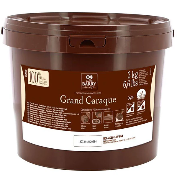 Cocoa Barry - Grand Caraque Unsweetened Chocolate 4x3 KG