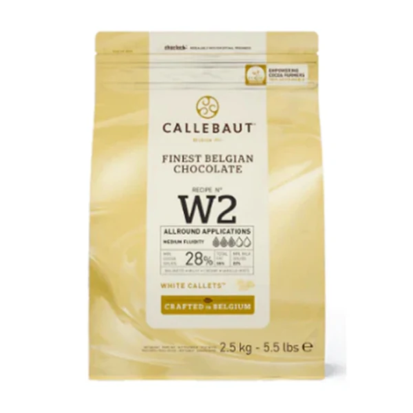 Callebaut - White Chocolate Callets W2CAU-76 8x2.5 KG