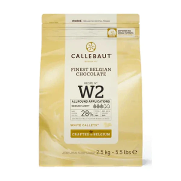 Callebaut - White Chocolate Callets W2CAU-76 2.5KG