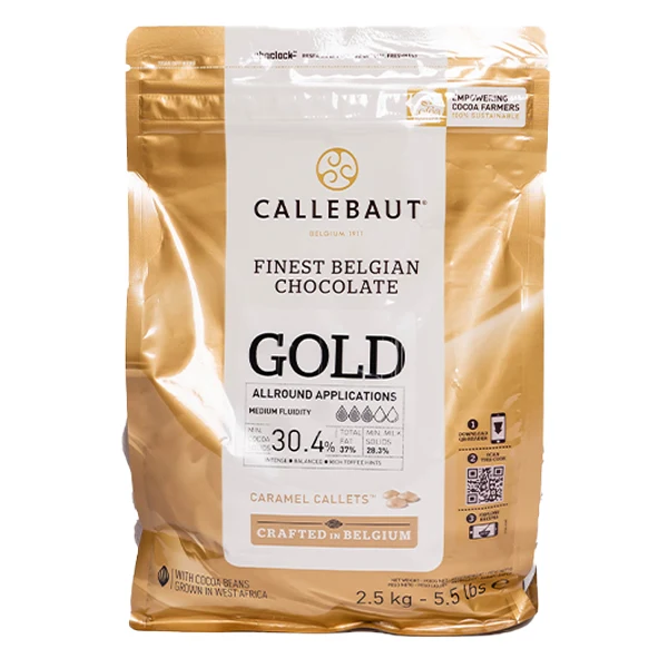 Callebaut - Gold White Chocolate Callets Caramel Taste 4x2.5 KG