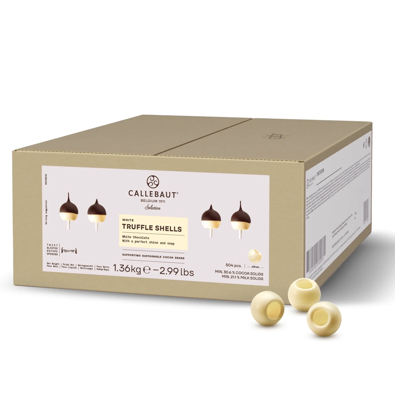Callebaut - White Truffle Shells 504EA