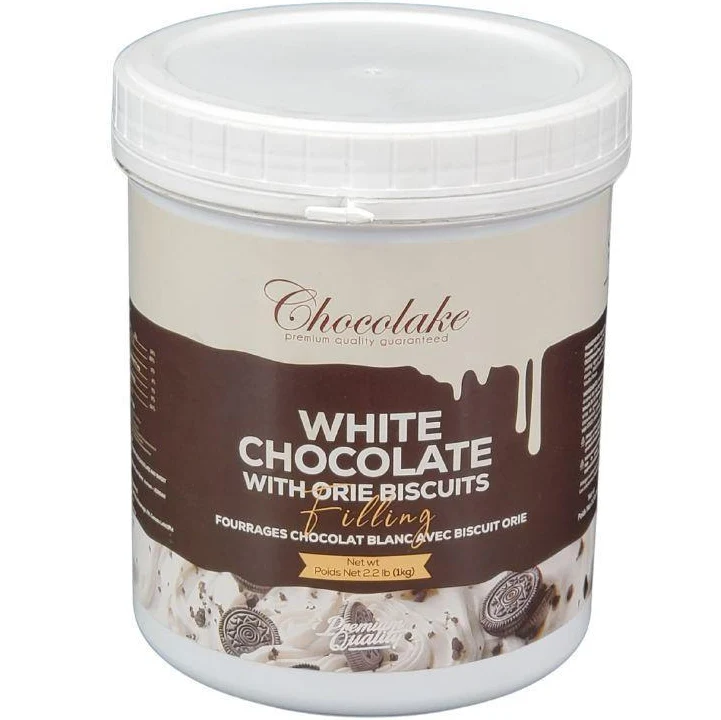 Chocolake White Chocolate With Orie Biscuits Filling — Case (4 x 1 KG)