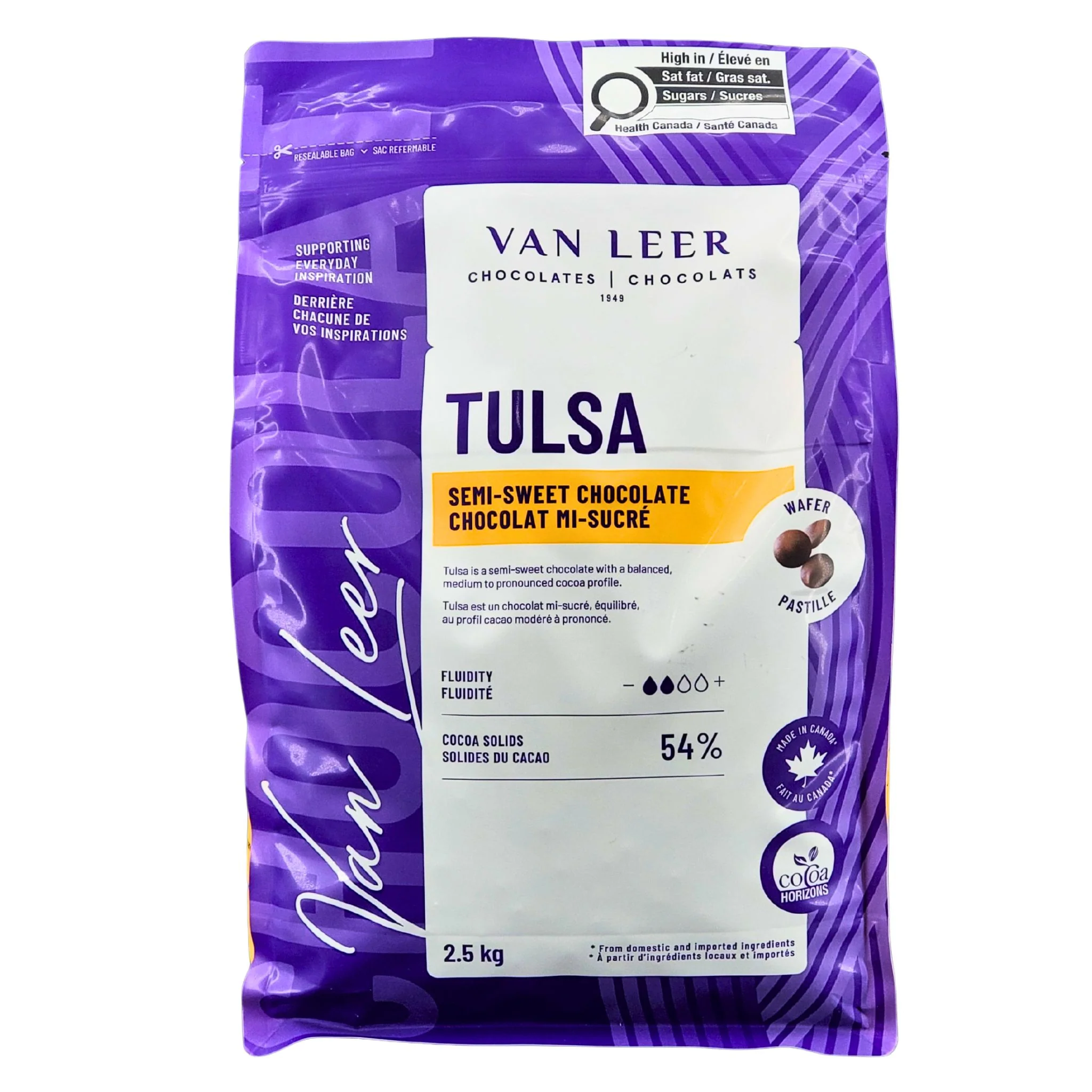 Van Leer - Dark Tulsa Chocolate - 2.5 kg — Each (2.5 KG)