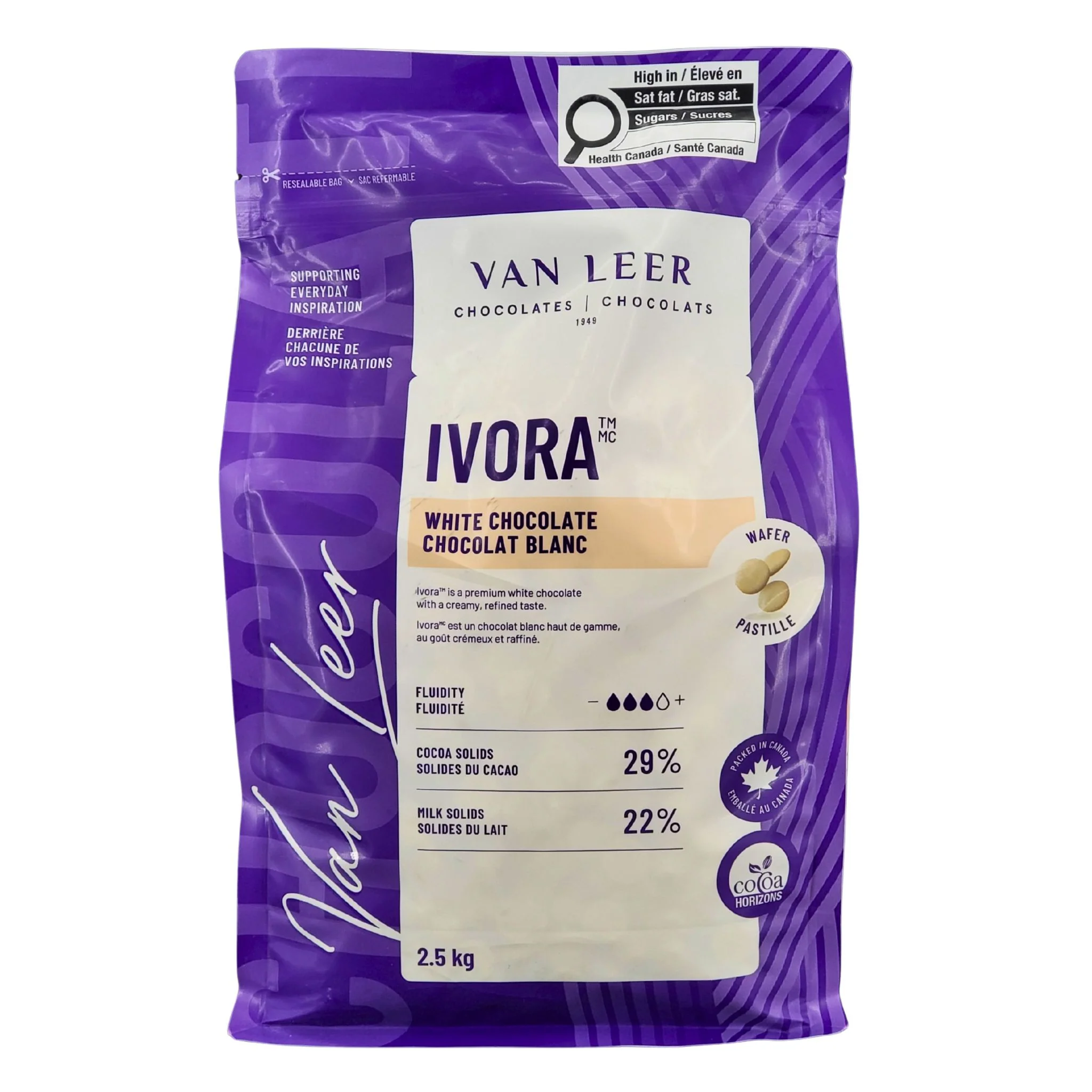 Van Leer - White Chocolate - 2.5kg — Case (8 x 2.5 KG)
