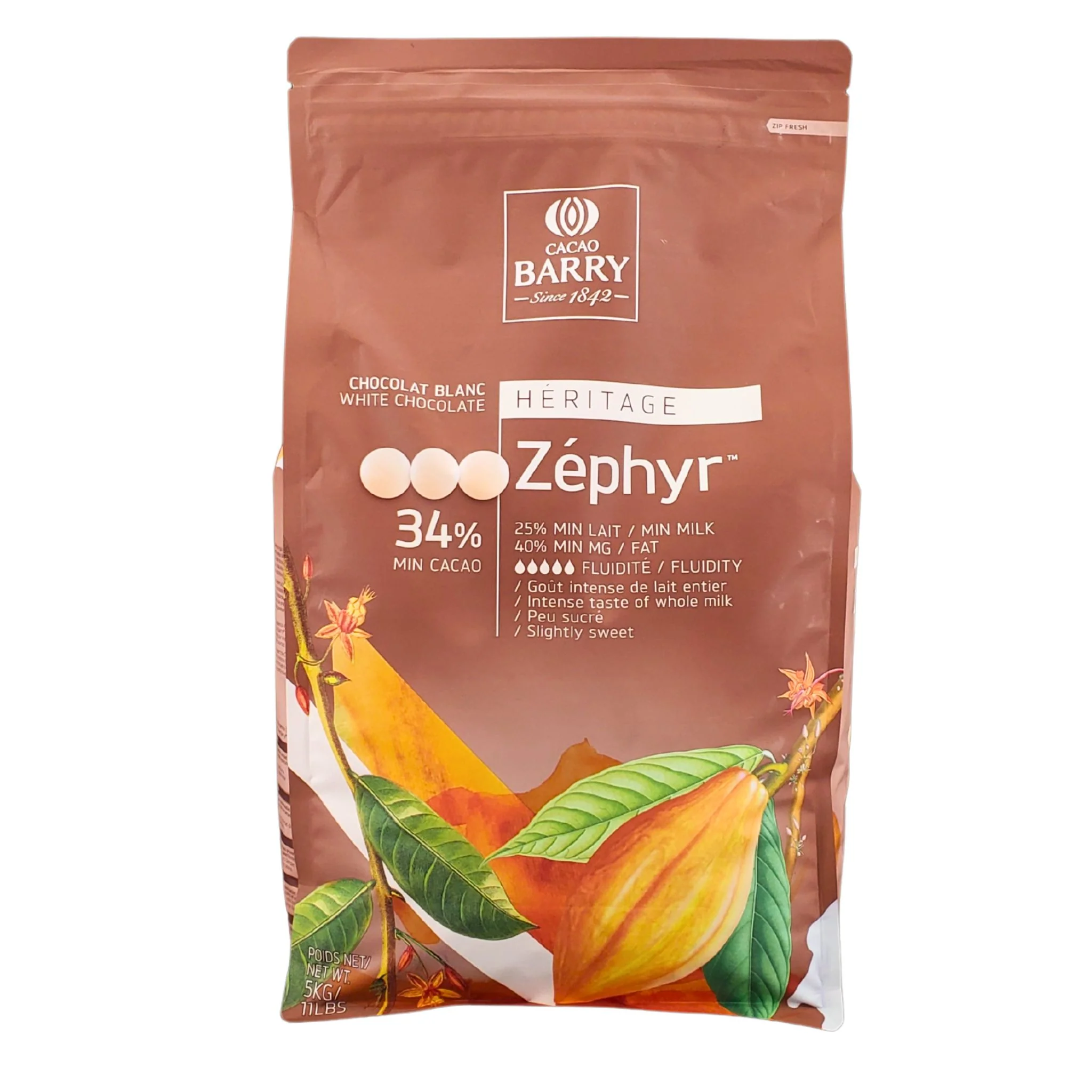 Cacao Barry - Zephir Callet White Chocolate - 5kg — Case (4 x 5 KG)