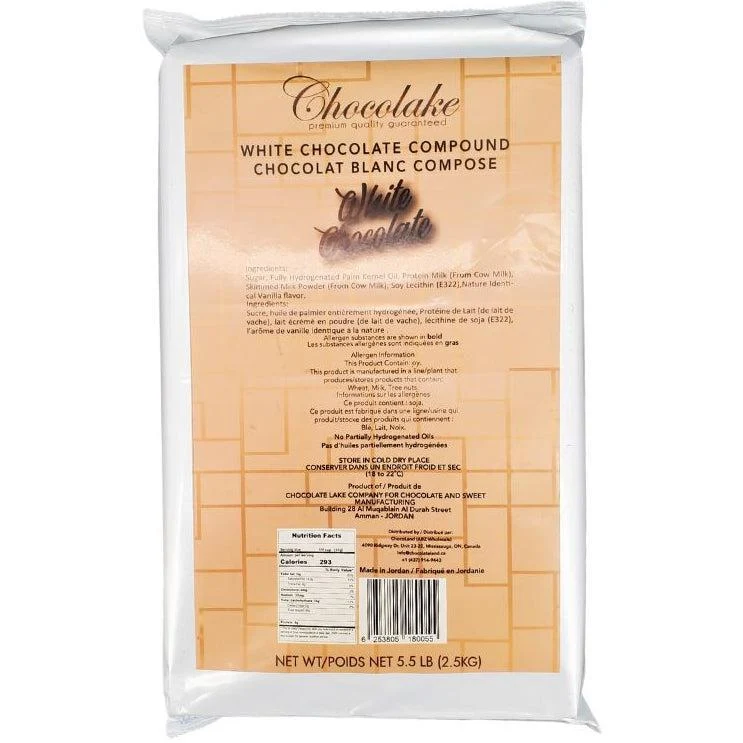 Chocolake White Chocolate Compound — Case (2.5 KG)