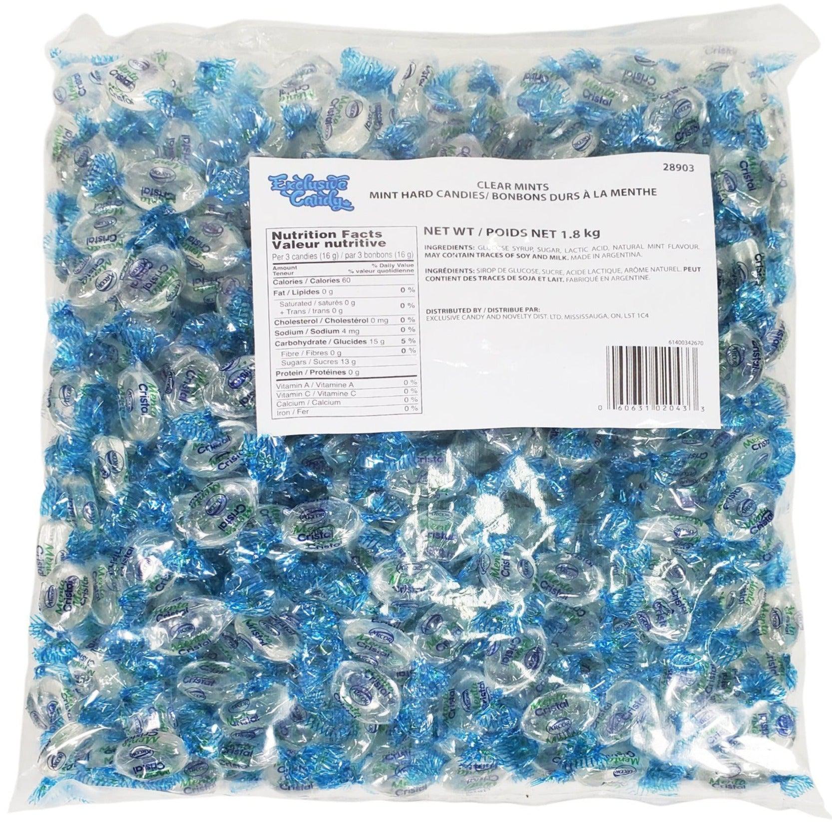 Exclusive Brands - Bag Candy Clear Mints - EXC02043 — Case (8 x 1.8 KG)