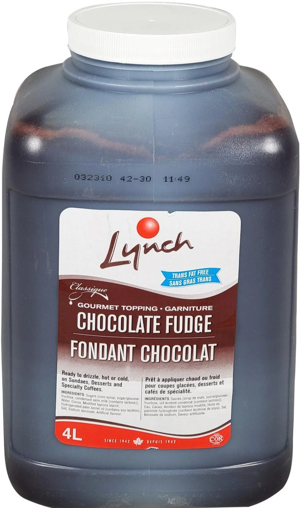Lynch - Chocolate Fudge Topping — Case (2 x 4 L)