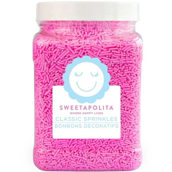 Sweetapolita - Bright Pink Crunchy Sprinkles TUB 6x725 GR