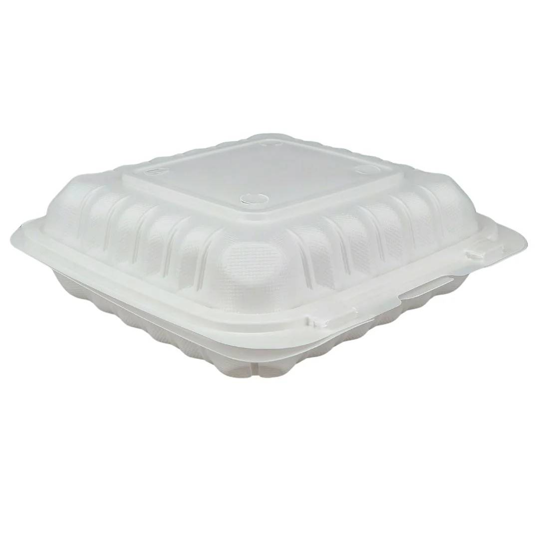 Eco-Craze - 7.5"x7.5"x2.3" 1 Compartment - White - Mfpp-771SW-V